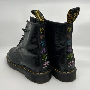 RARE Dr. Martens KEITH HARING 1460 SMOOTH LEATHER BOOTS UK 7/US W 9/US M 8